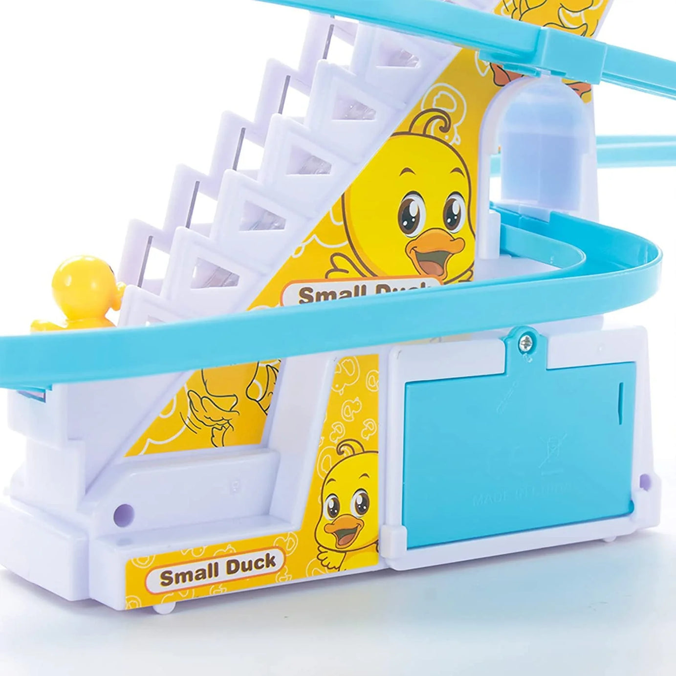 Electric Duck Climbing Stairs Tracks Slide Toy Set For Kids