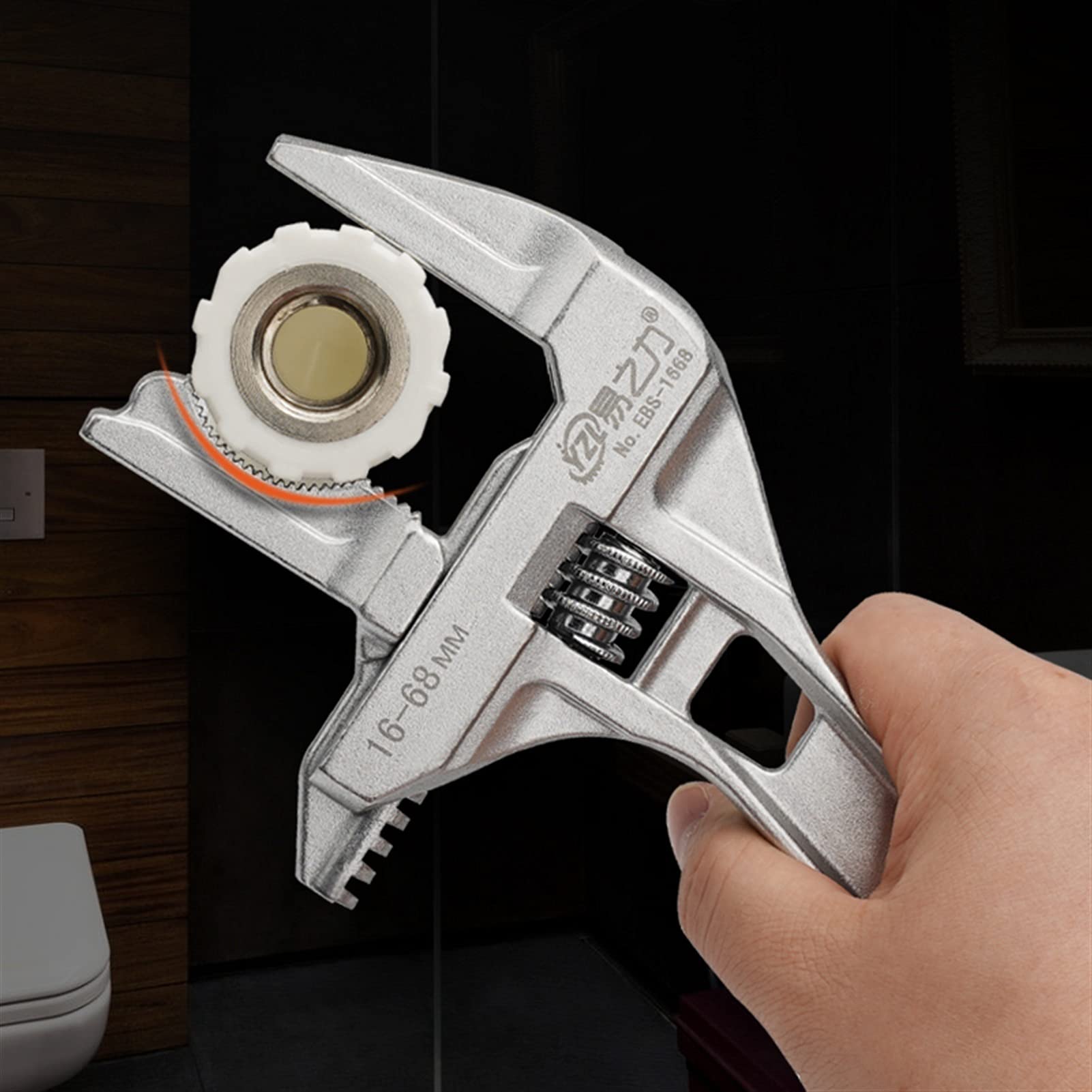 Multi-function Adjustable Large opening Universal Wrench with Twistable Round Tube