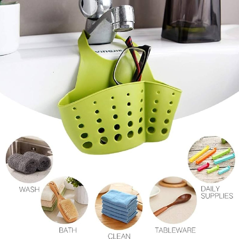(Pack of 3) Kitchen Bathroom Sponge Soap Water Draining Hanging Plastic Holder Organizer