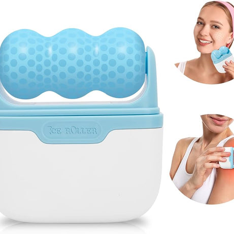 Trending Freeze 2 in 1 Ice Roller Face Massager For Eye Puffiness, Reduces Wrinkles, Relief Migraine and Minor Injury