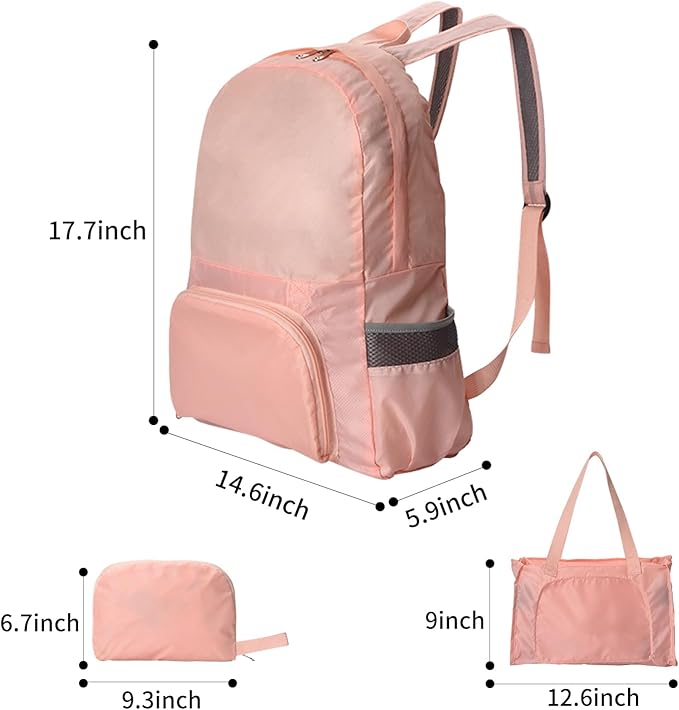 Portable Foldable Lightweight and Convertible Travel School Bag with Multi Pocket Design with Shoulder Strap For Outdoor Use
