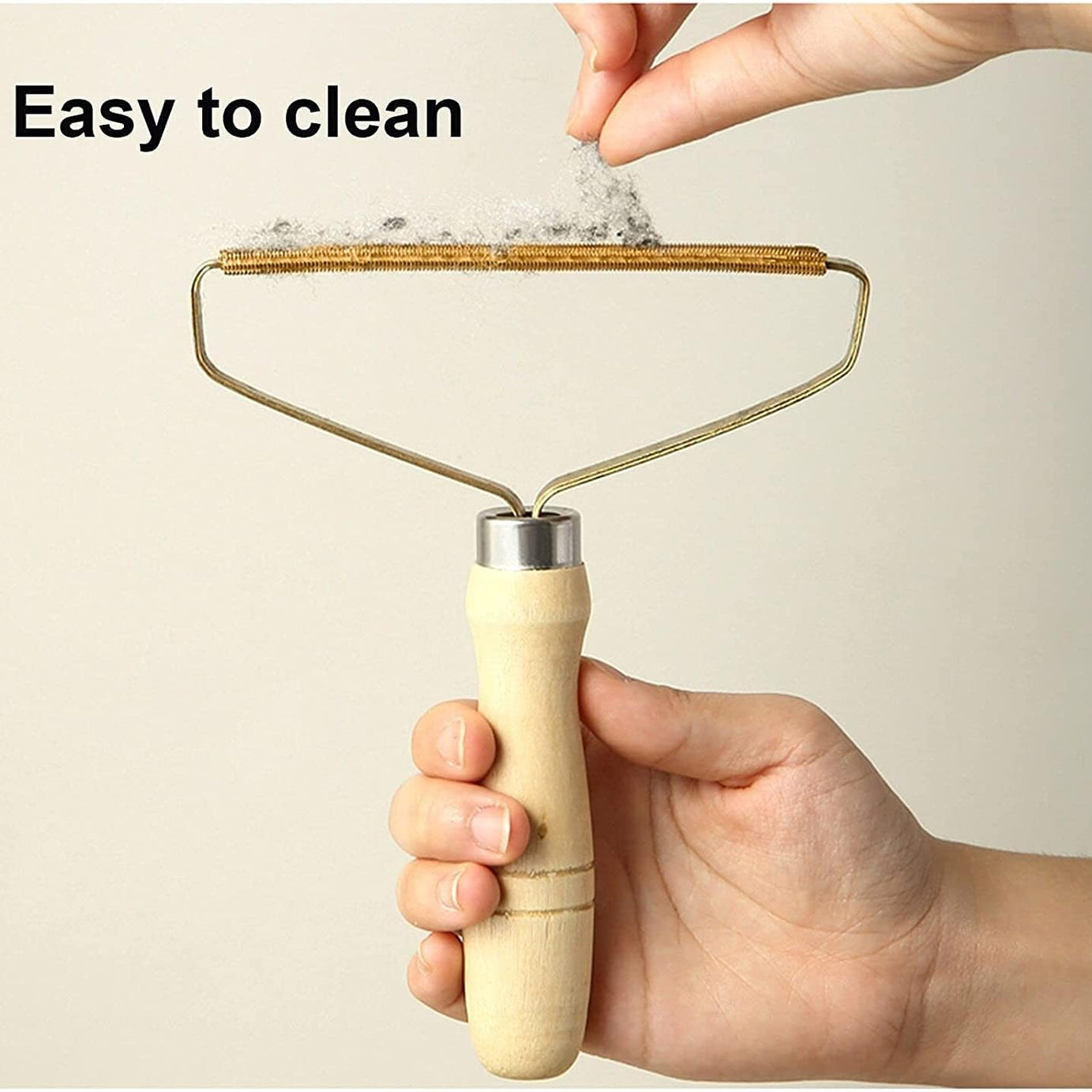 Portable Wooden Handle Lint Remover Brush