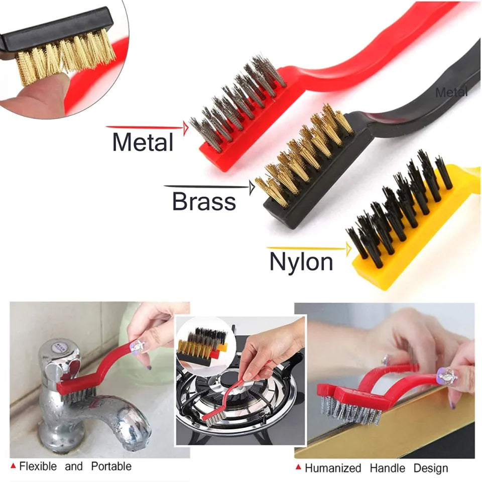 Gas Stove Cleaning Wire Brush 3Pcs/Set