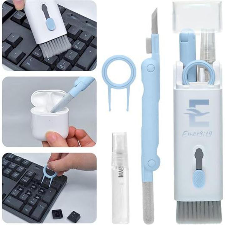 7 in 1 Multi Function Keyboard and Mobile Earphone Dirt Fingerprint Removal Cleaning Kit with Box