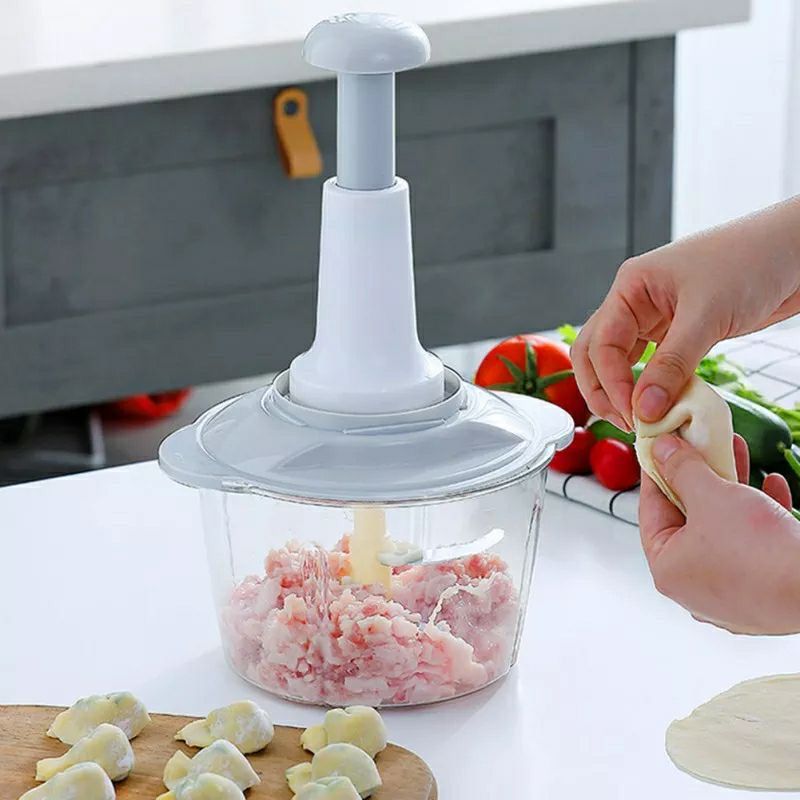 Multi-Function Hand Pushing Cooker Chopper with 4-Blades, Beater,Slicer Shredder & Grater Rs 1899
