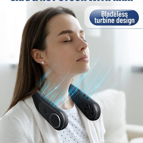 Rechargeable Leafless Hanging Neck Fan