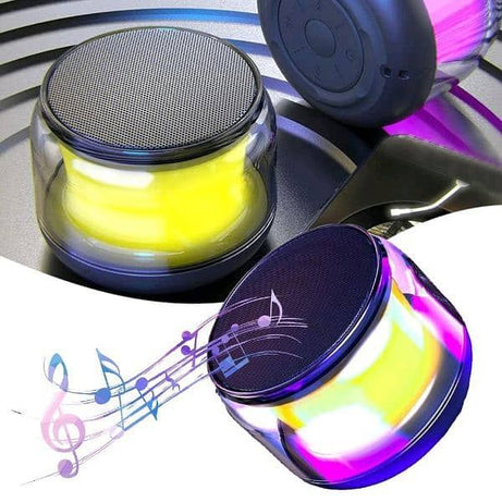 Mini Rechargeable Wireless Portable Bass Boosted Tabletop Stereo Speaker with Dual Pairing RGB Lights with Box For Home and Outdoor Use