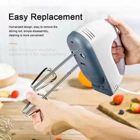 Imported Electric 7 Speed Hand Mixer with 4 Pieces Stainless Blender for Making Cake, Cream Mix, Food Blender and Beater for Kitchen
