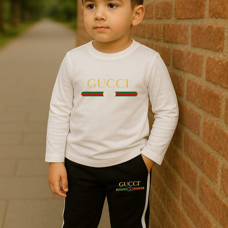 White Guc Track Suit for Kids