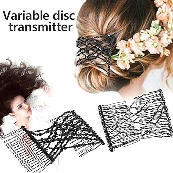 (Pack of 3) Creative Magic Hair Comb Elastic Rope Disc Clip Headwear Fashion For Women