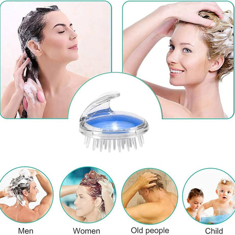 (Pack of 2) Hair Shampoo Brush Soft Silicone Scalp Massager