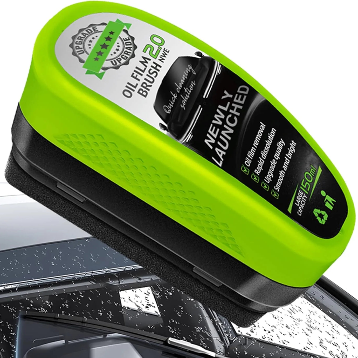 New Upgraded 2.0 Automotive Oil Film Cleaning Brush & Glass Polish – Buy 1 Get 1 FREE