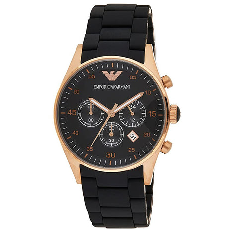 Emporio Armani Luxury Chain Design Clock Dial Analog Wristwatch For Men