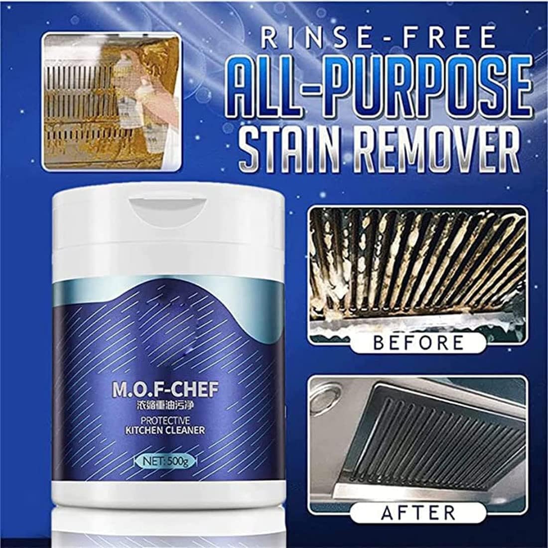 Mof Chef Heavy Duty Kitchen Oil Stain Cleaning Powder