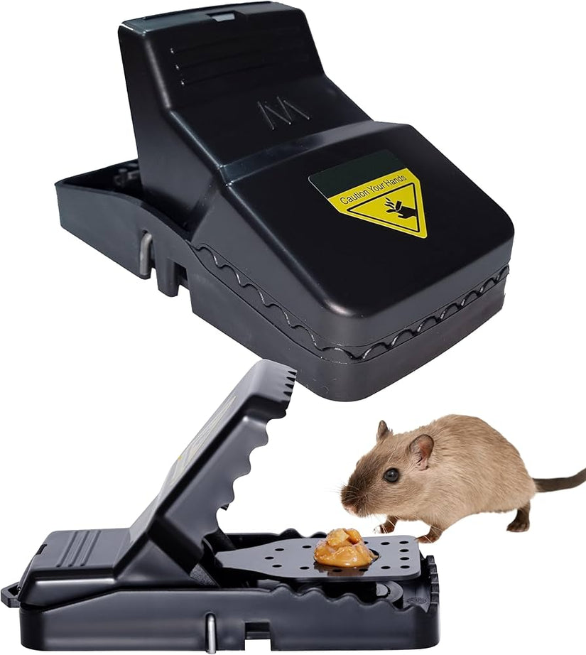 (Pack of 3) Plastic Mouse Trap Kill Fast Mice Rat Trap Reusable Mouse Snap Catcher for Home and Outdoor Use