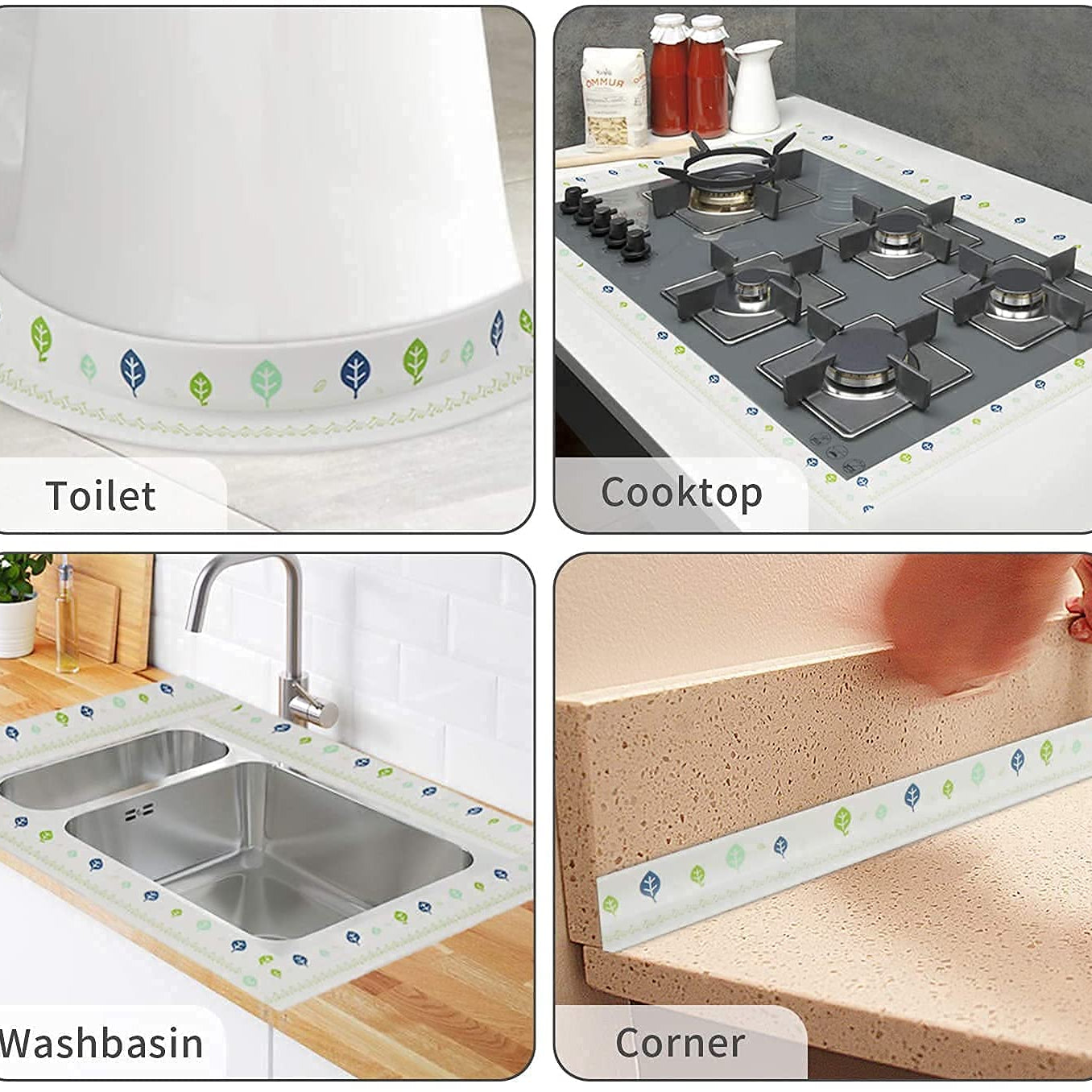 Waterproof Self-Adhesive Kitchen Sink Sticker For Bathroom Corner & Wall Sealing Strip
