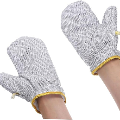 Buy 1 Get 1 Free Mesh Cutting Dish Washing Gloves With Safety Gloves Wire and Lightweight Dishwashing Supplies