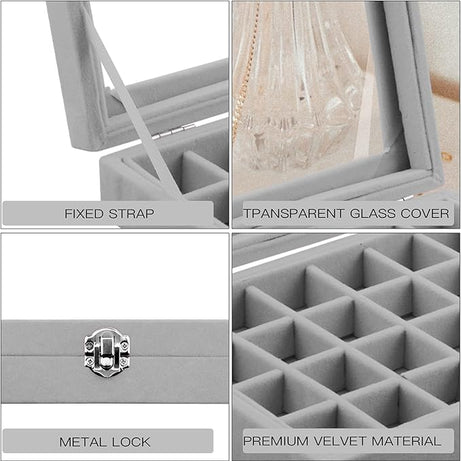 Classic Triangle Shape Wood Jewelry Storage Box with Snap Closure Velvet Lining For Women