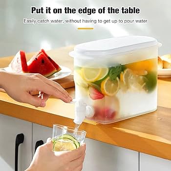 3.5L Large Capacity Low to High Temperature Refrigerator Juice Drink Dispenser with Faucet For Home and Outdoor