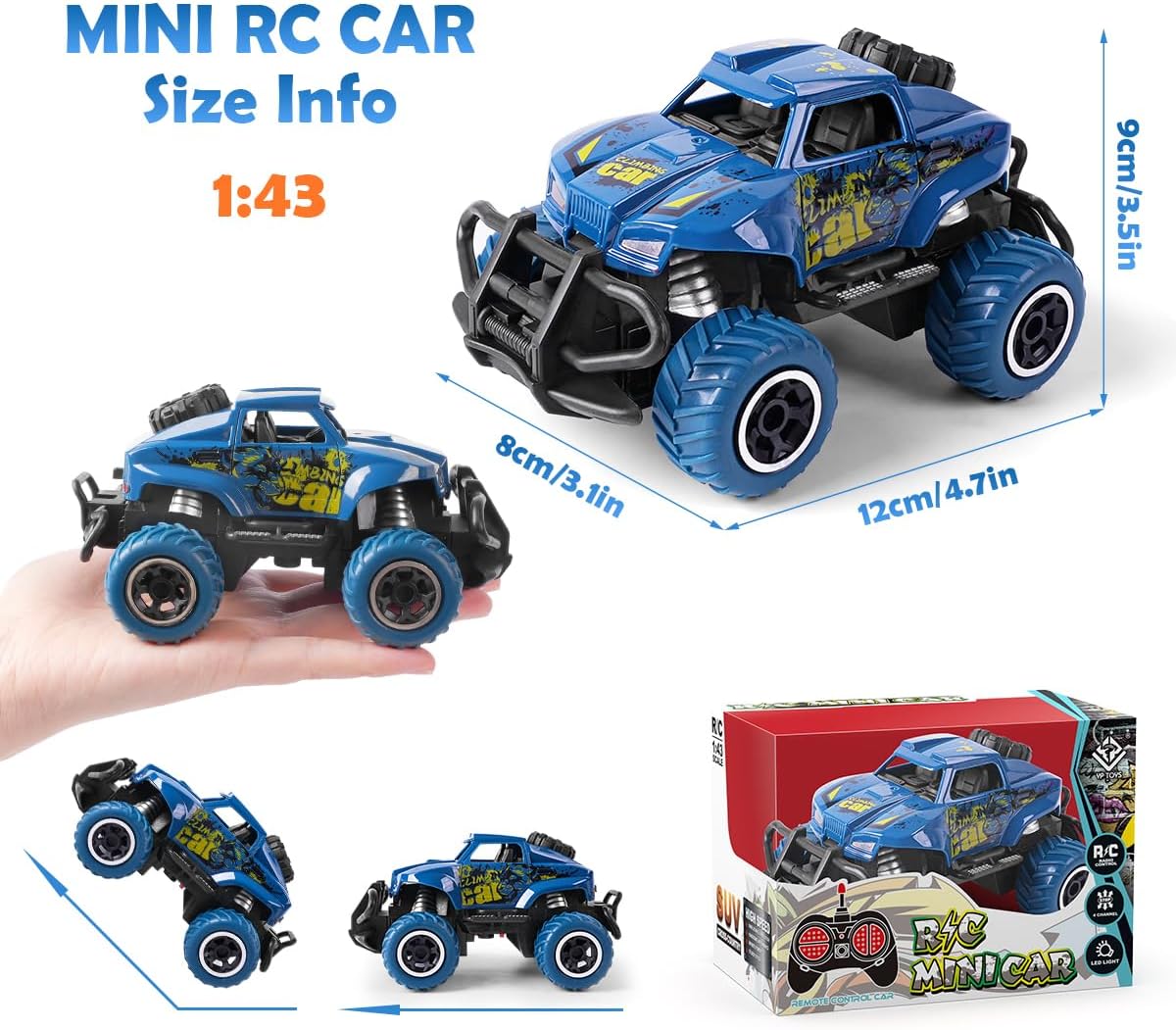 Mountain Cross Country Wireless Remote Jeep Control Off Road Vehicle Model Toy with Box For Kids