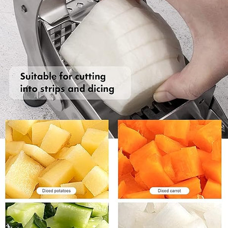 Stainless Steel French Fry Cutter Potato Slicer and Chipper Chip Cutter for Potatoes Carrots Cucumbers
