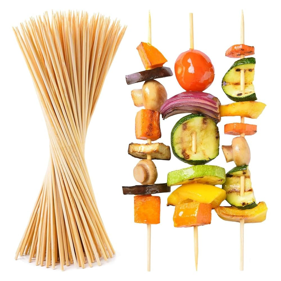 Pack Of 100 Wooden Skewers Sticks for BBQ