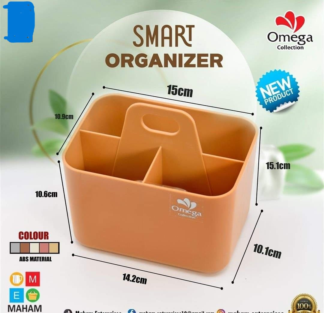 Multi Purpose Plastic Versatile Smart Storage Holder Organizer Box with 2 Partitions For Home and Outdoor Use