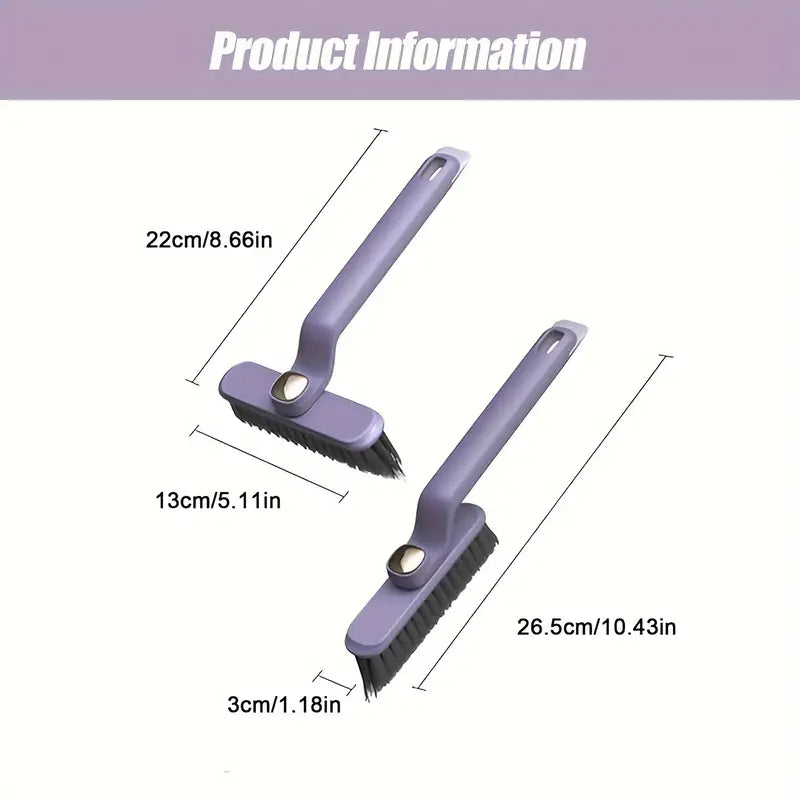 3 in 1 Multifunctional Rotating Brush with Handle Crevice Cleaning Gap Brush