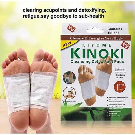 Pack of 10 Cleansing Detox Foot Pads Toxins Stress Relief , Pain Free Foot Pads