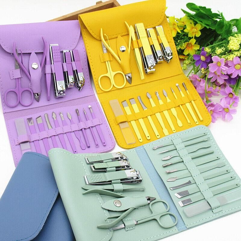 16 PCS Stainless Steel Manicure Pedicure Set | Professional Nail Care Kit