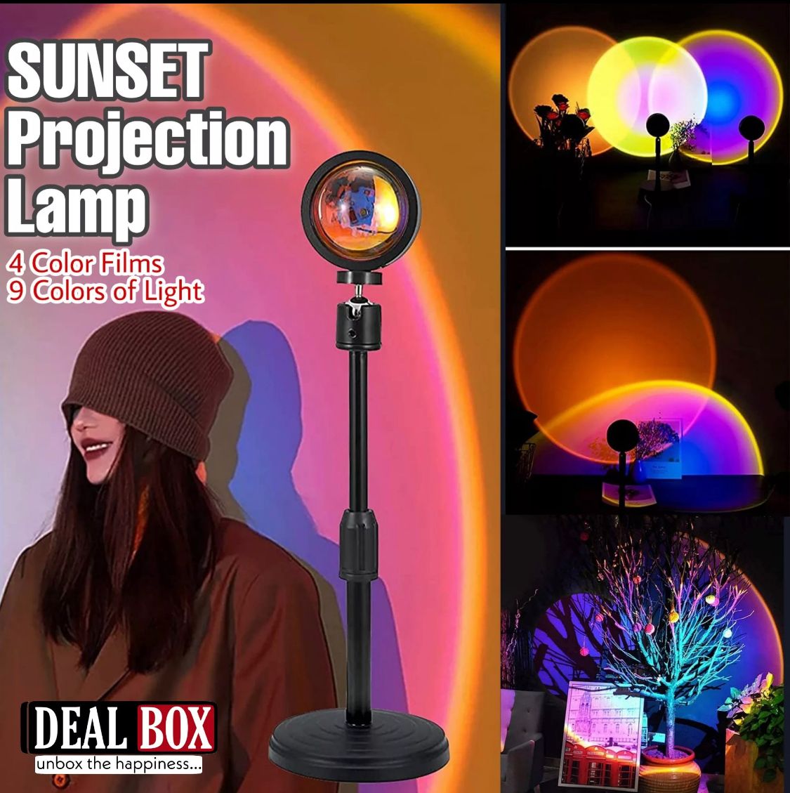 Sunset LED Projector Lamp Multiple Colors with 16 Colors Remote ...