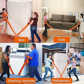 Adjustable Lifting Moving Strap Ropes Lift Cord Heavy Objects Furniture Transport Belt Move Wrist Carrying Straps Tool