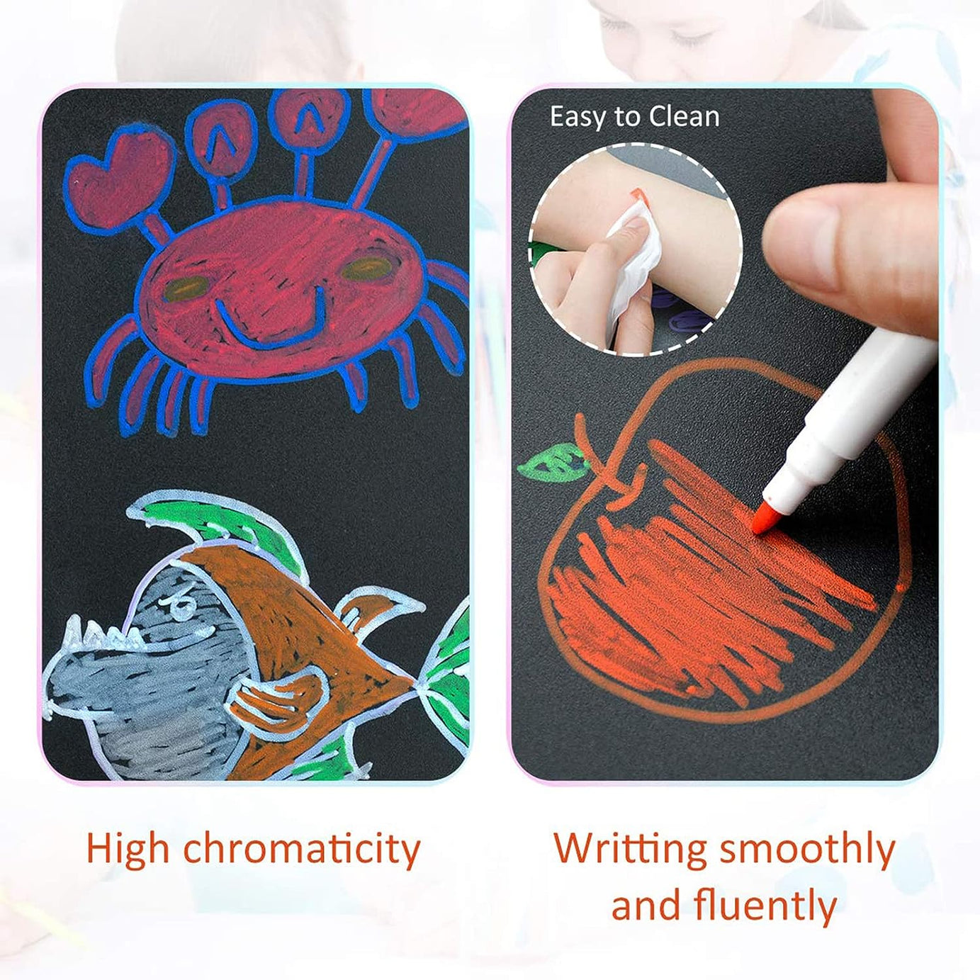 10 Pages Erasable Doodle Slate Painting Kit for Kids Drawing Book with ...