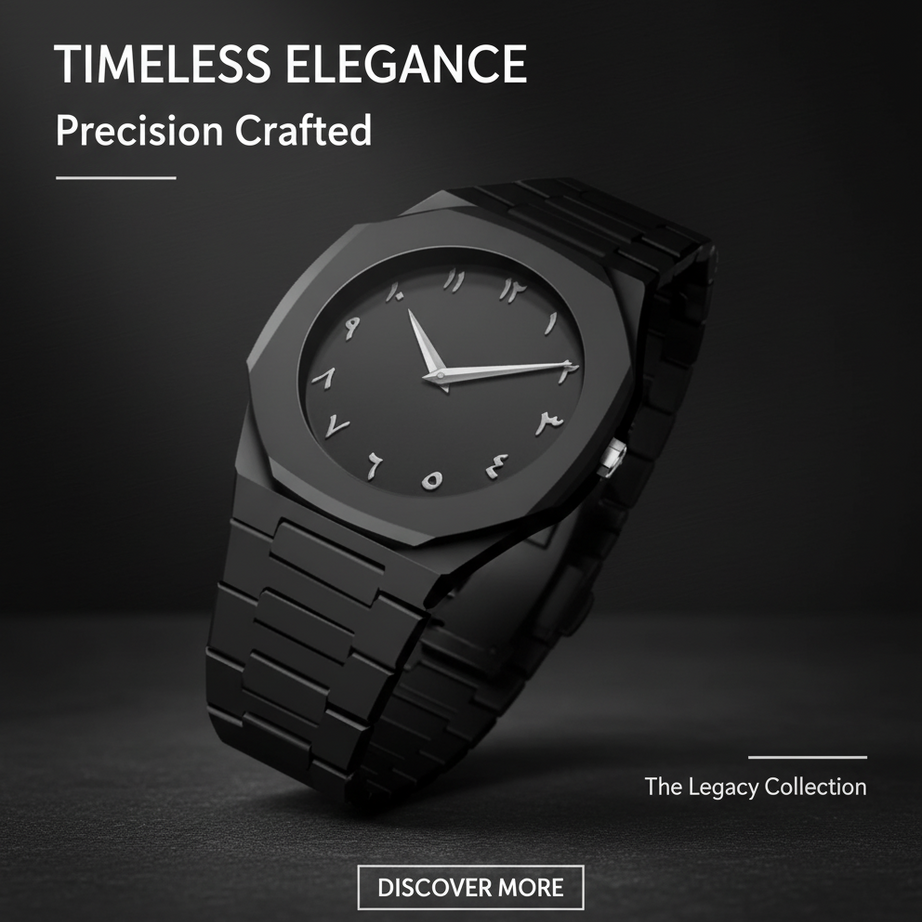 Black Royal Arabic Aura Watch