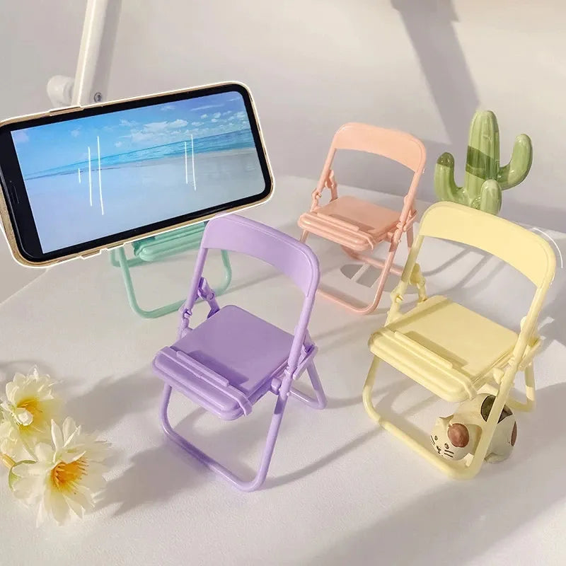 Portable Mini Mobile Phone Stand Desktop Chair