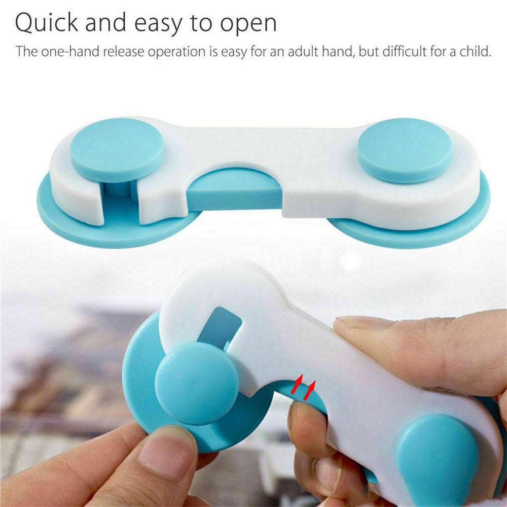 (Pack of 8) Children Plastic Safety Drawer Cabinets Fridge Furniture Blockers Doors Security Lock for Toddler Baby Protection