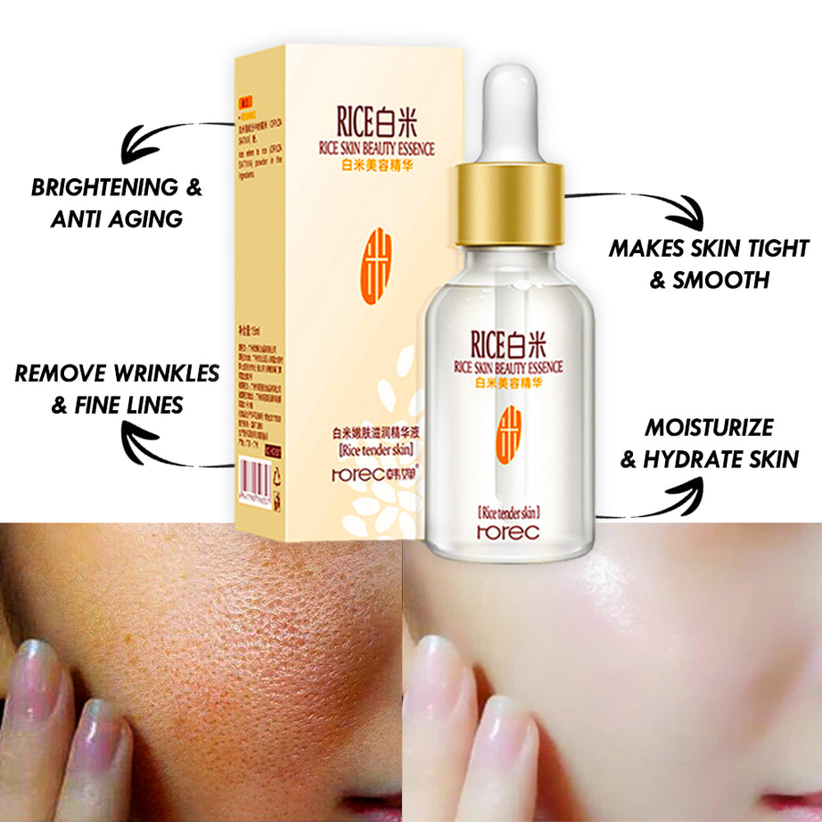 Original White Rice Skin Beauty Serum Moisturizing Anti Wrinkle Face Serum for Open Pores