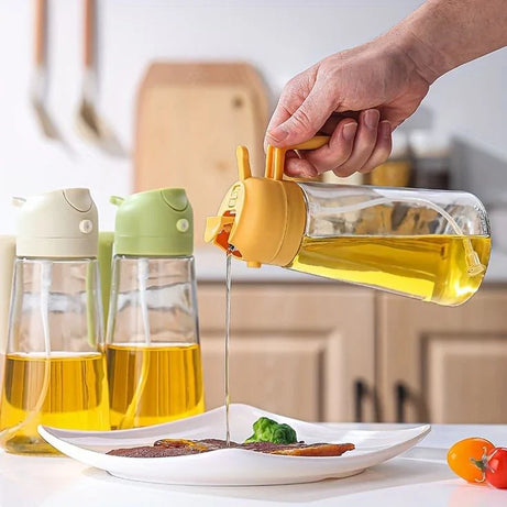 2 In 1 Oil Spray Jug – Oil Dispenser & Sprayer Bottle