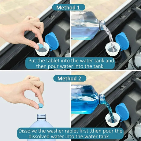 (Pack of 20) Water Dissolving Cleaning Tablets For Car Windshield Home and Outdoor Use