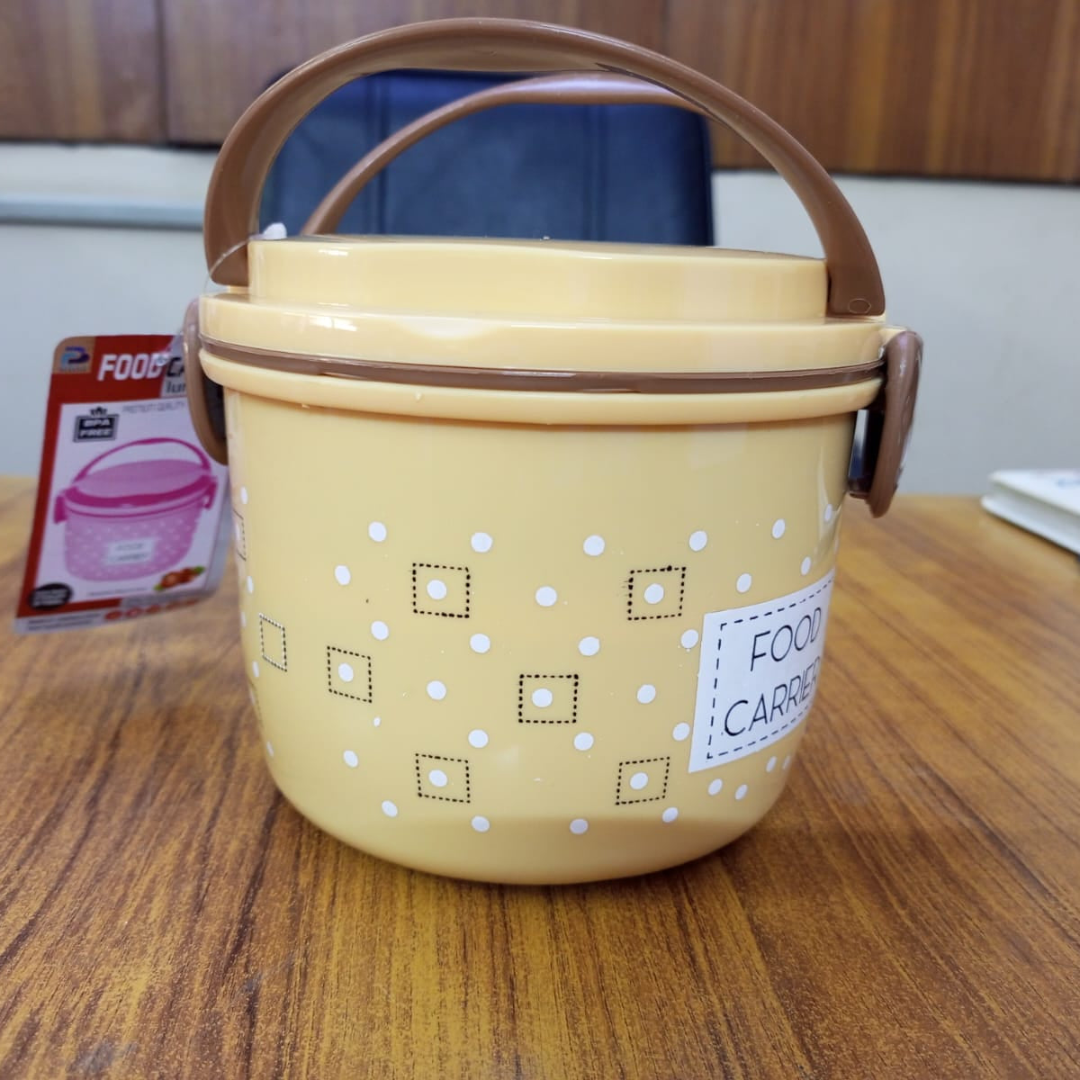 Plastic Food Career Double Layer Tiffin Lunch Box With Under Mini Steel Box for Food Storage