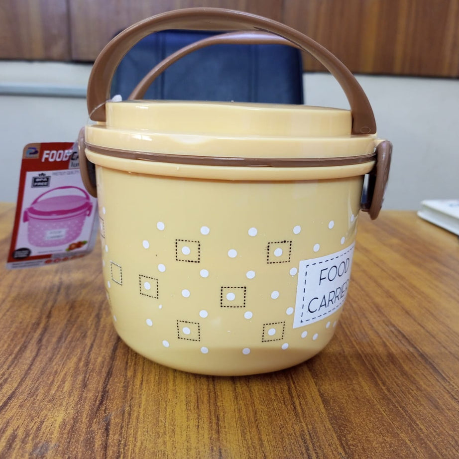 Plastic Food Career Double Layer Tiffin Lunch Box With Under Mini Steel Box for Food Storage