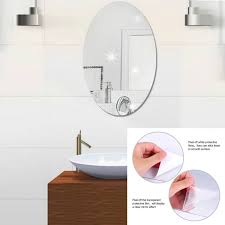 Mega Sale Offer - Shatterproof, Flexible, Stylish and Self Adhesive Oval Shape Mirror Sticker Rs 799