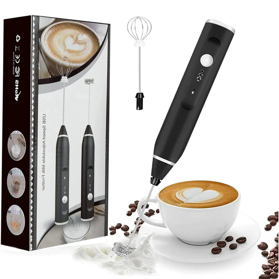 2 In 1 Rechargeable Coffee Beater and Egg Mixer and Milk Frother