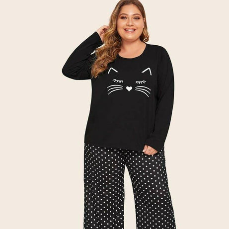 Black Meow Nightwear