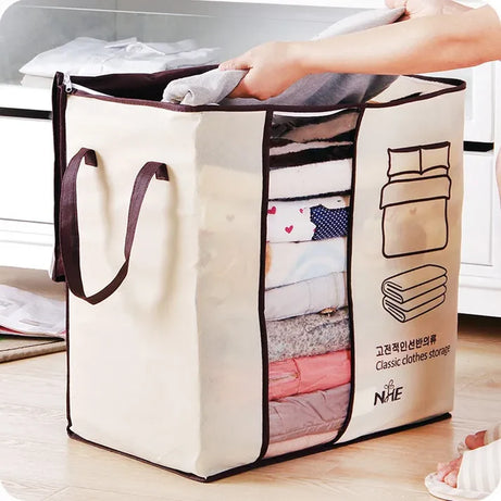 Jumbo Size Multipurpose Storage Bag & Organizer for Clothes & Blanket