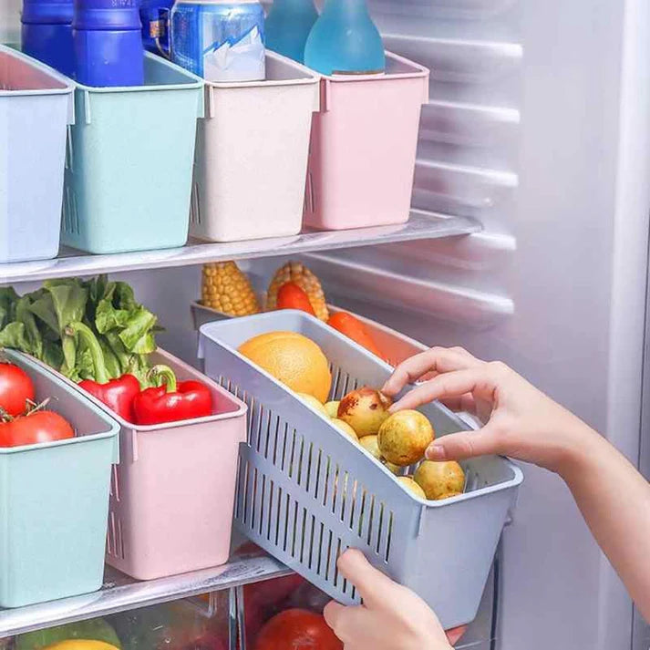 Fridge Organizer Storage Baskets for Fruits & Vegetables