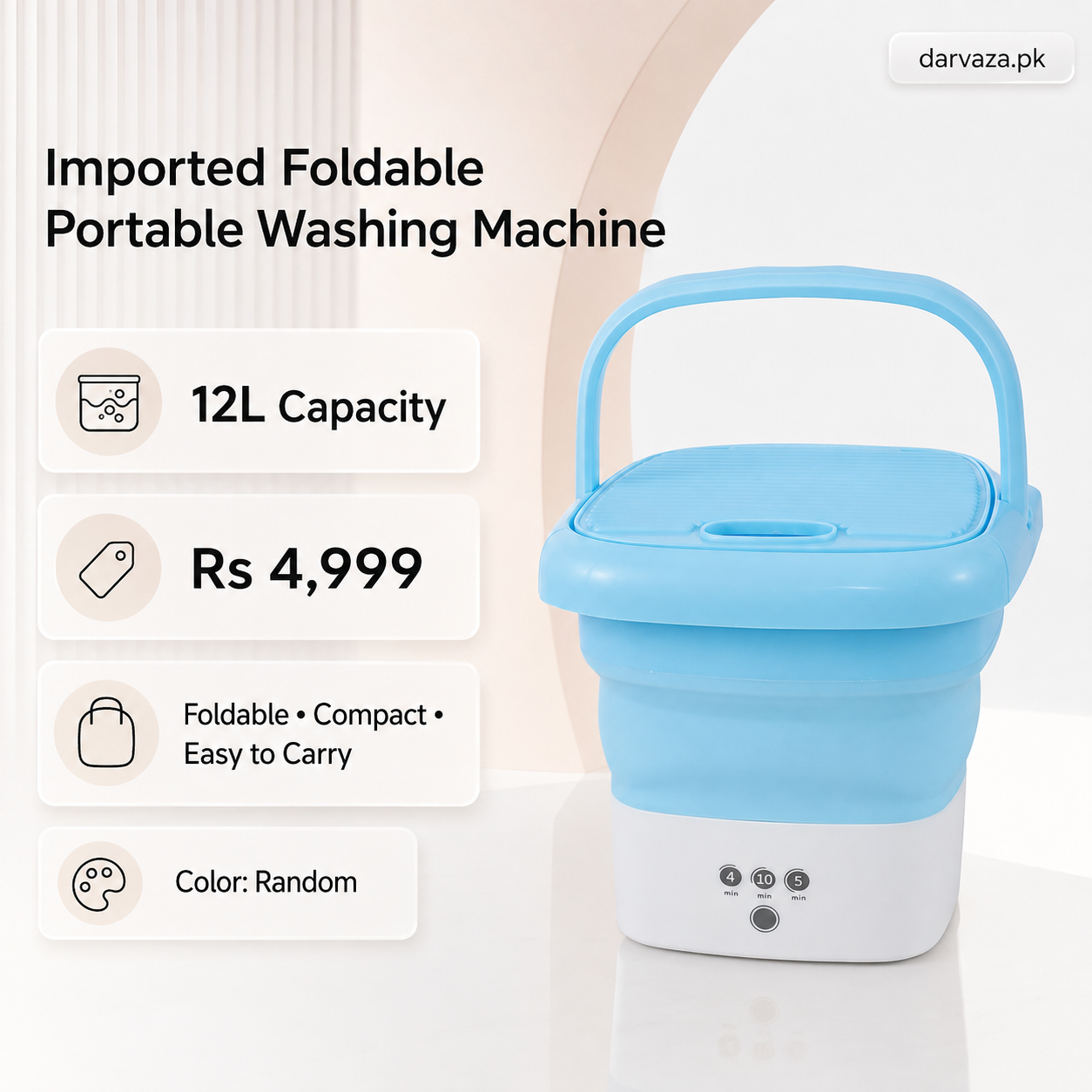 Imported 12L Foldable Portable Washing Machine