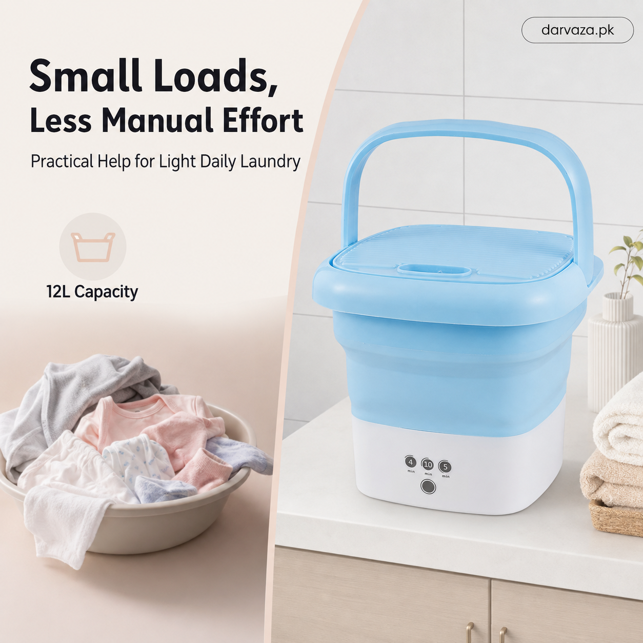 Imported 12L Foldable Portable Washing Machine