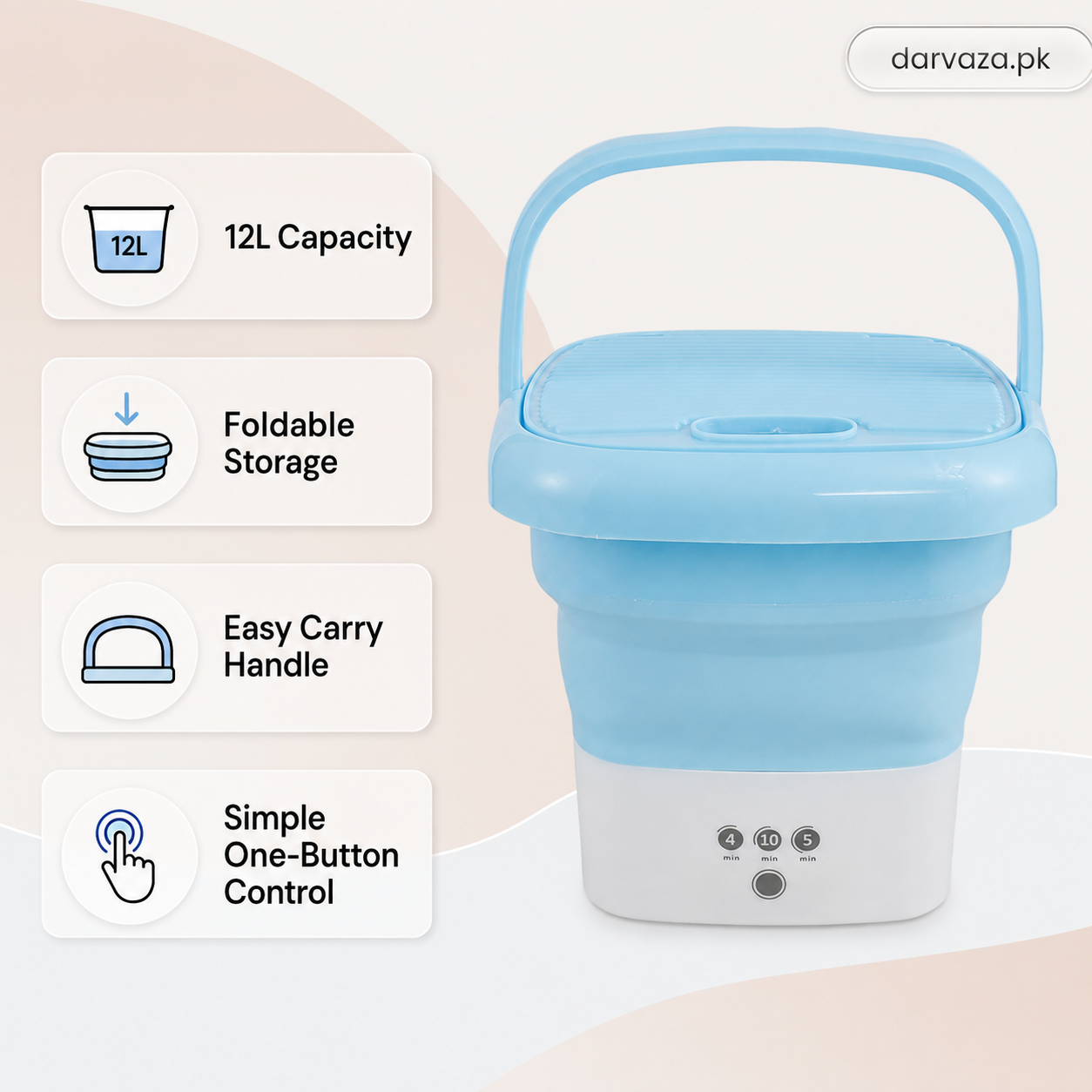 Imported 12L Foldable Portable Washing Machine