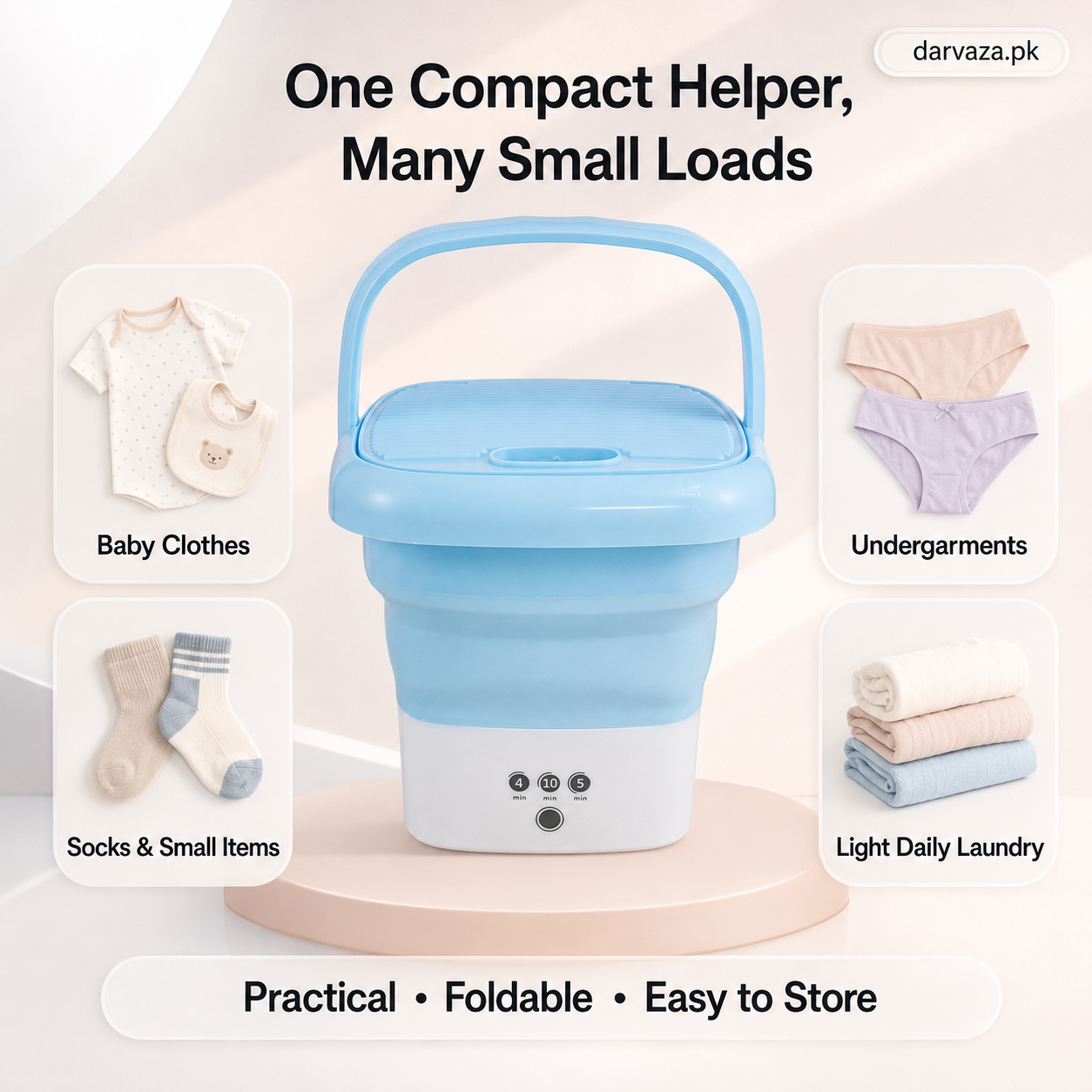 Imported 12L Foldable Portable Washing Machine